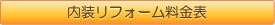 内装リフォーム料金表